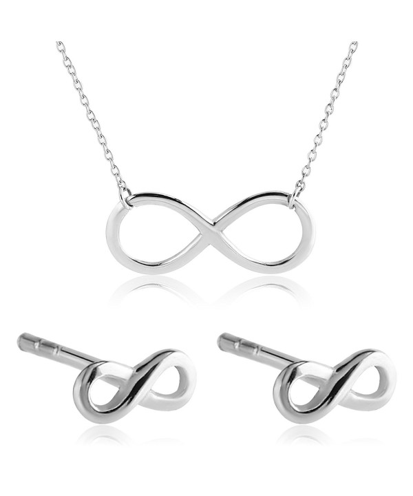 Delicate Infinity Earrings Including Necklace