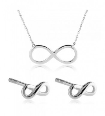 Delicate Infinity Earrings Including Necklace