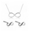 Delicate Infinity Earrings Including Necklace