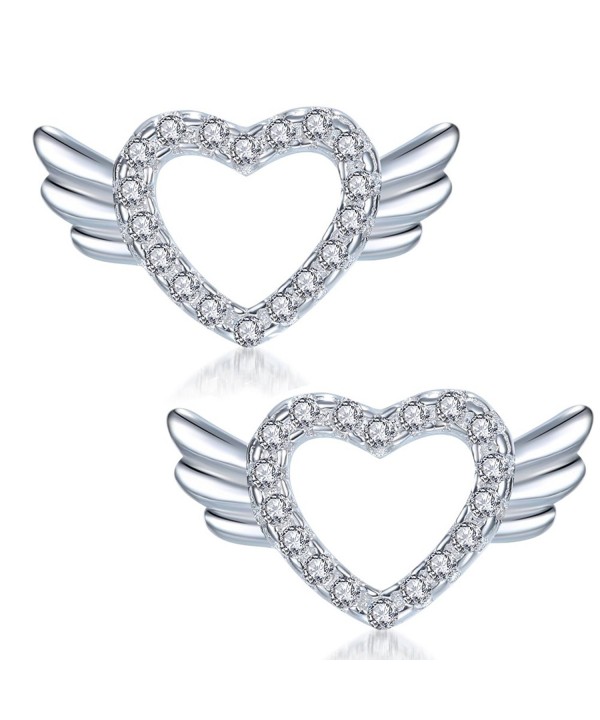 YAXING Sterling Silver Angel Earrings