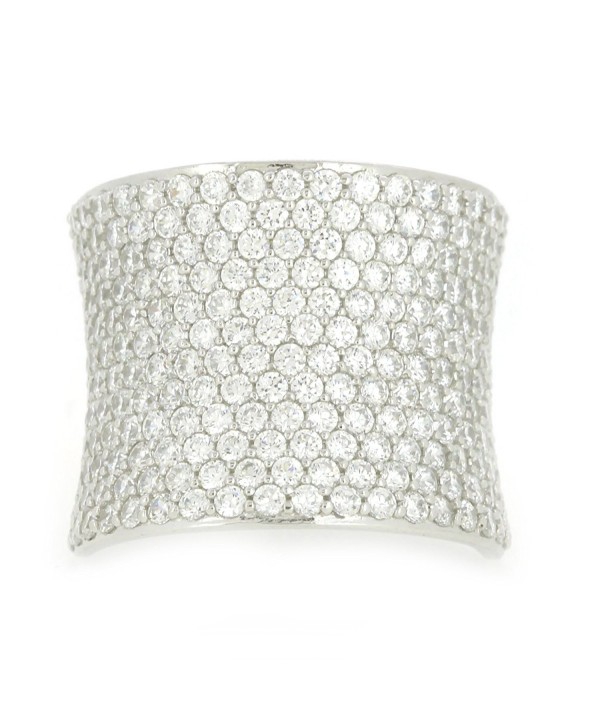 Sterling Silver Pave Dome Ring