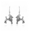 Oxidized Sterling Silver Poodle Earrings