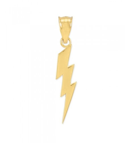 Polished Yellow Lightning Charm Pendant