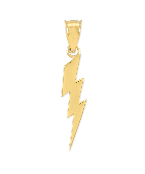 Polished Yellow Lightning Charm Pendant