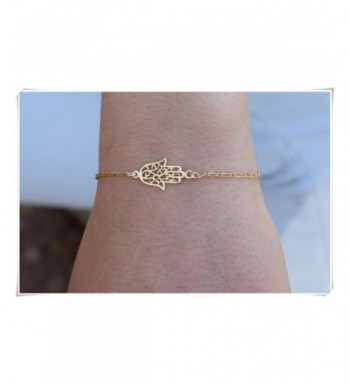sea maiden Sideways bracelet Hamsa bracelet Gold protection