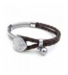 KONOV Leather Stainless Bracelet Braided