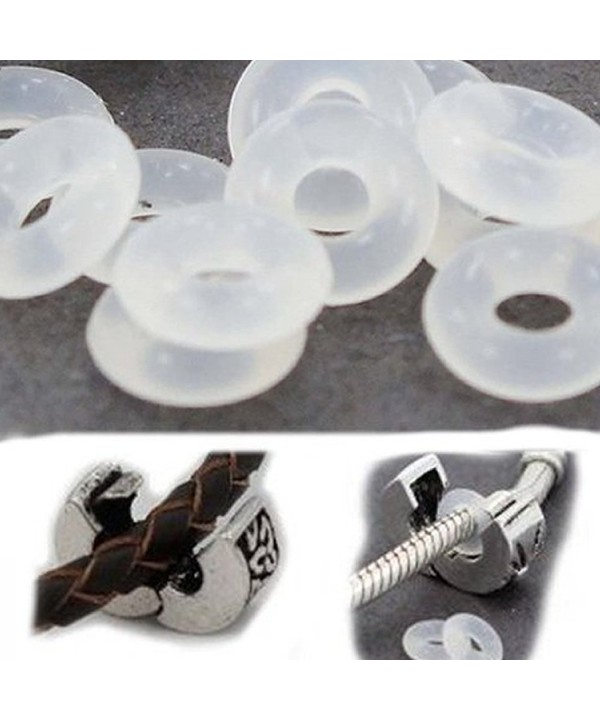 Silver Charms Rubber Stopper rings