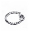 HOUSWEETY Stainless Figaro Handcuff Bracelet