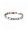 GULICX Two Tone Wedding Crystal Bracelet