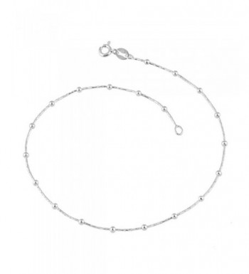 Sterling Silver Polish Saturn Anklet