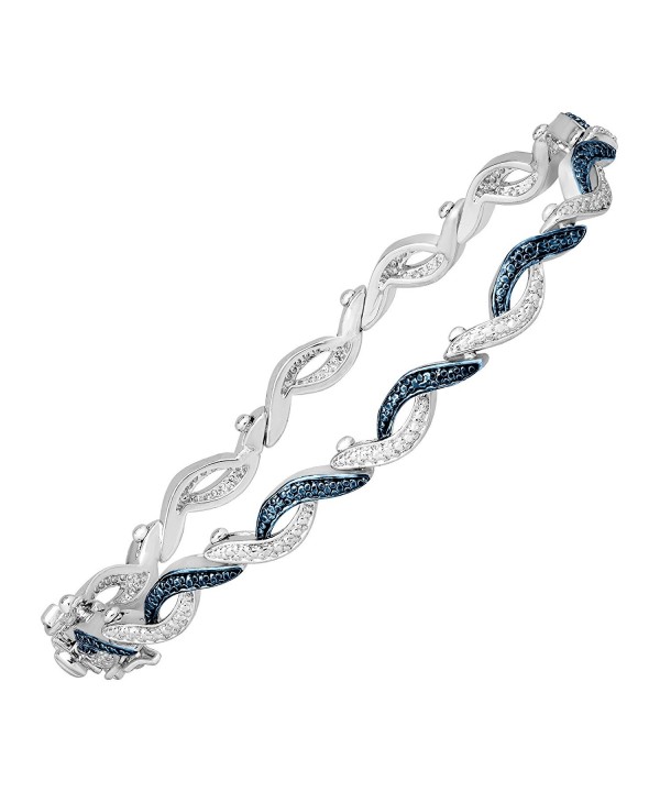 Sterling Silver Plated Tennis Bracelet Diamond