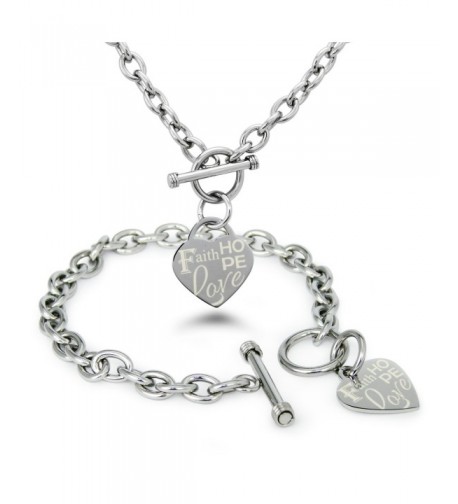 Stainless Steel Engraved Bracelet Necklace