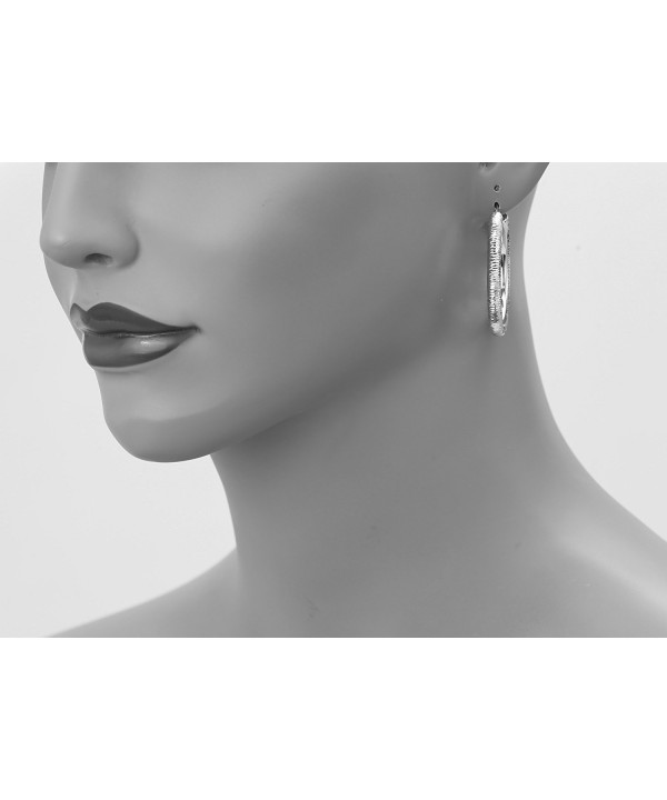 Sterling Silver Diamond cut Ridged Earrings