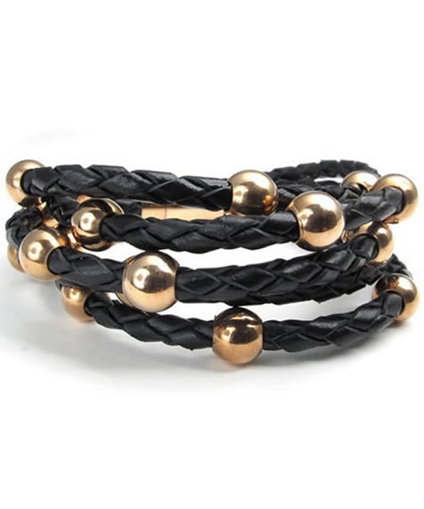 KONOV Stainless Braided Bracelet Rose Gold