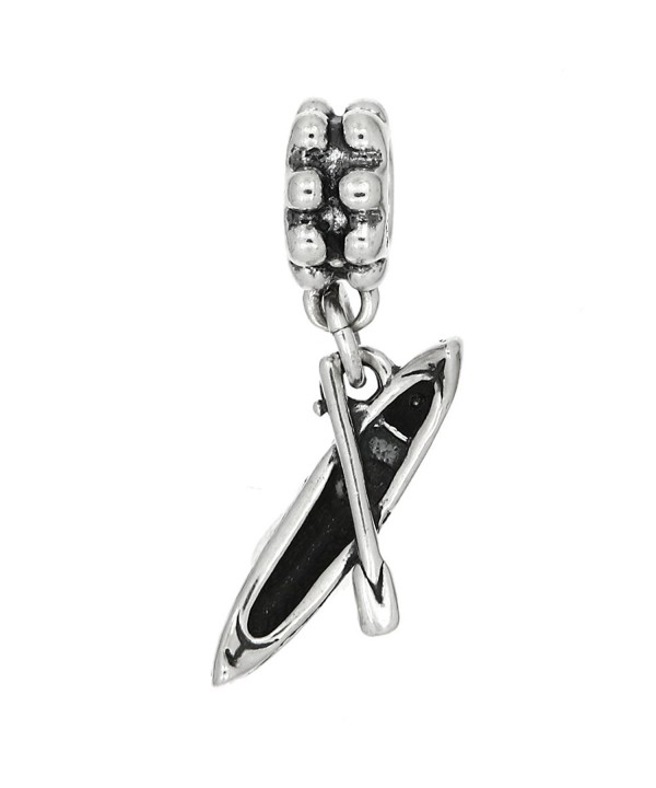 Sterling Silver Canoe Dangle Charm