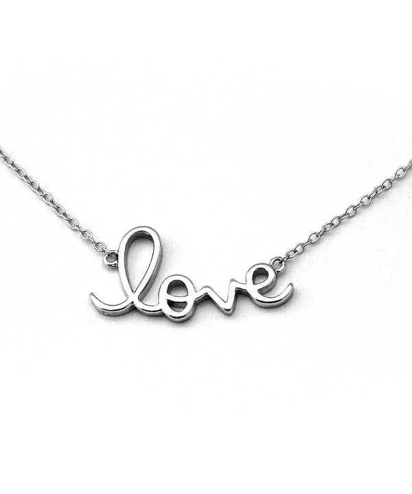 Sterling Silver Rhodium Pendant Necklace