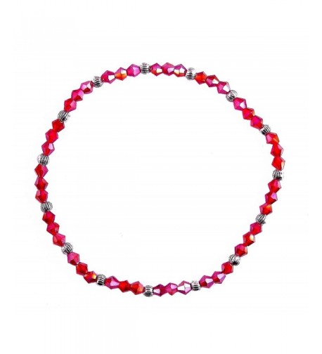 Ha Crystal Bead Anklet Iridescent