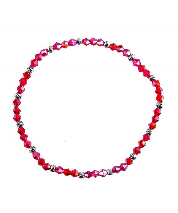 Ha Crystal Bead Anklet Iridescent