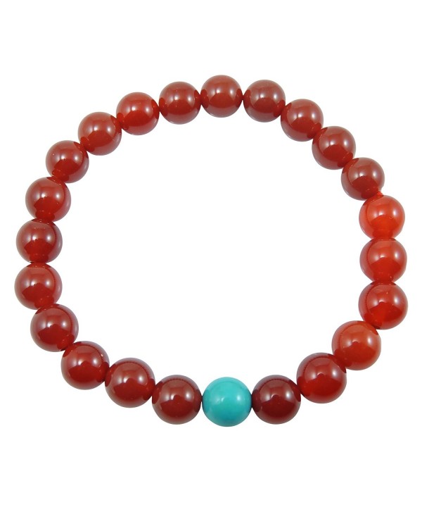 Carnelian stretch bracelet meditation Turquoise