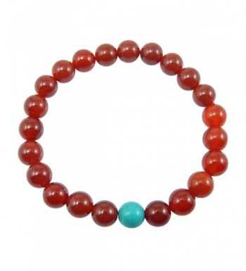 Carnelian stretch bracelet meditation Turquoise