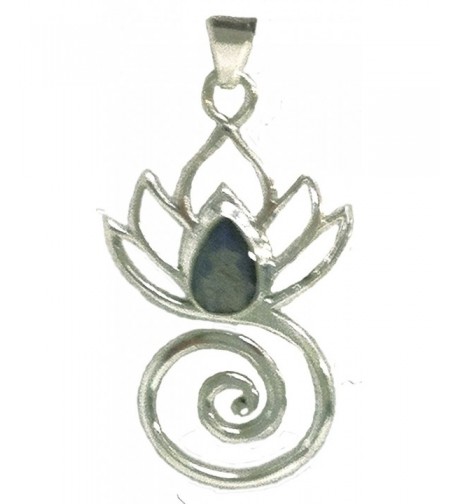 Flower Pendant Sterling Silver LABRADORITE