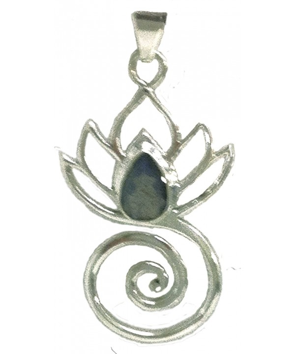 Flower Pendant Sterling Silver LABRADORITE