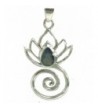 Flower Pendant Sterling Silver LABRADORITE