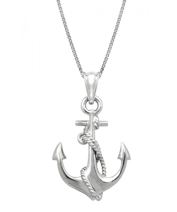 Sterling Silver Anchor Necklace Pendant