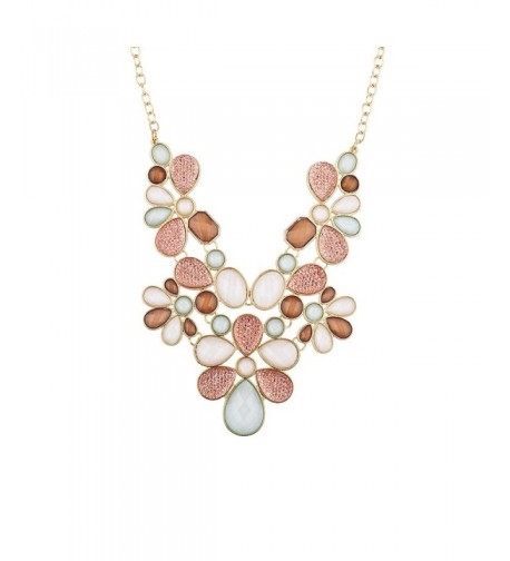 Lux Accessories Faceted Statement Necklace