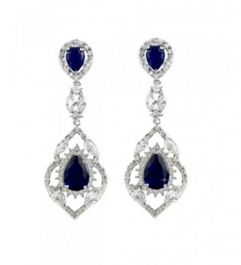 SELOVO Sapphire Zirconia Earrings Jewelry