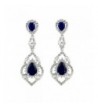 SELOVO Sapphire Zirconia Earrings Jewelry
