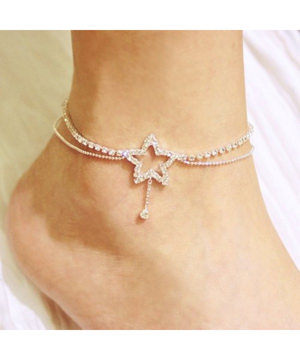 Bridal Crystal Dangling Fashion Anklet