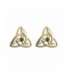 Trinity Earrings Plated Crystal Irish
