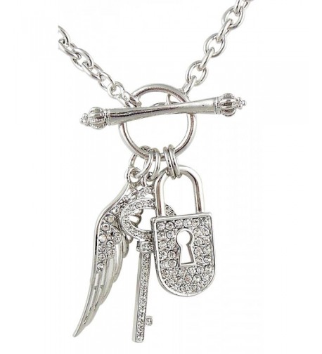 Designer Inspired Crystal Padlock Necklace