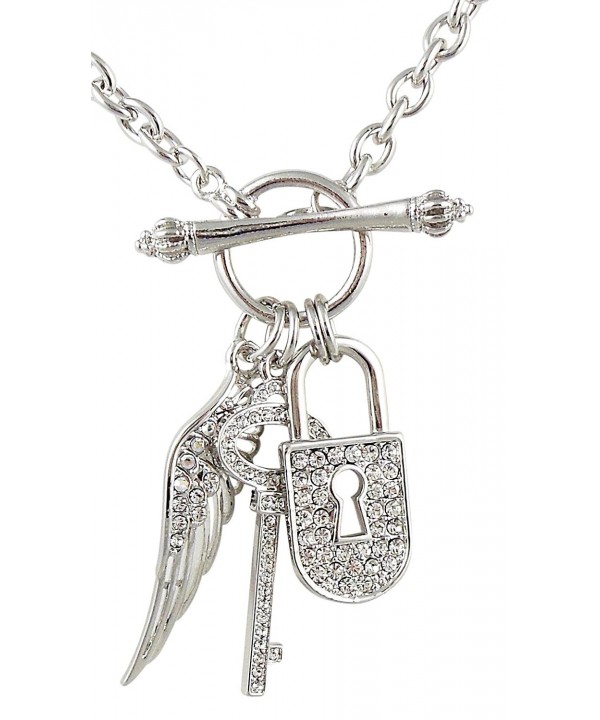 Designer Inspired Crystal Padlock Necklace