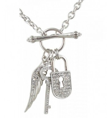 Designer Inspired Crystal Padlock Necklace