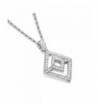 GTN2250 Silver Rhombus Pendant Rhodium