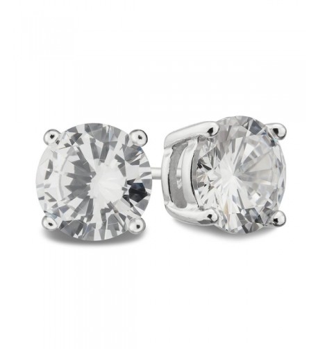 Sterling Silver Round Zirconia Earrings