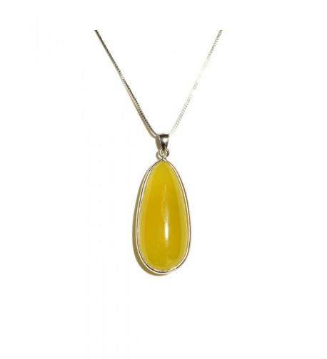 Teardrop Necklace Serpentine Jade Sterling