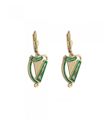 Irish Earrings Plated Enamel Ireland