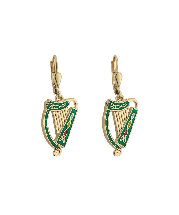Irish Earrings Plated Enamel Ireland