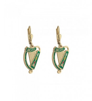 Irish Earrings Plated Enamel Ireland