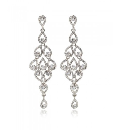 Janefashions Austrian Rhinestone Chandelier Earrings