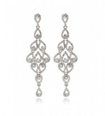 Janefashions Austrian Rhinestone Chandelier Earrings