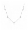 Sterling Silver Triple Cluster Necklace
