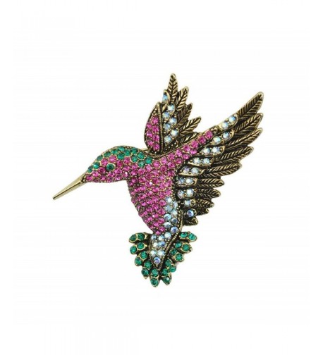 TTjewelry Beautiful Multi color Hummingbird Rhinestone