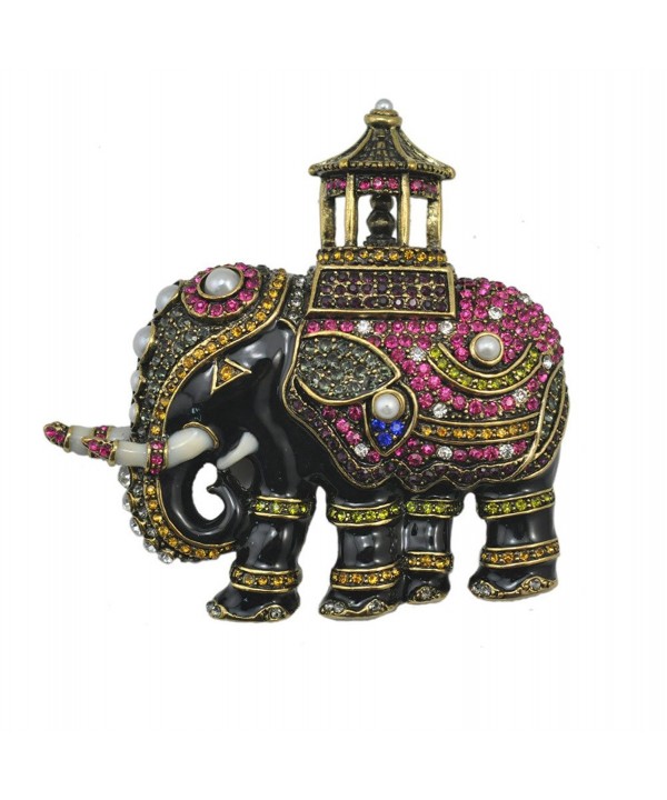 TTjewelry Vintage Elephant Animals Multi color