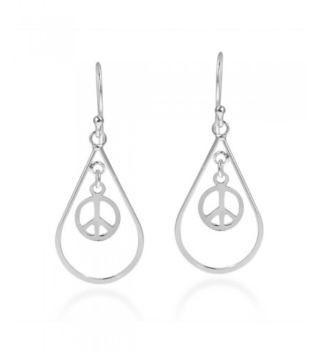 Spirit Teardrop Symbol Sterling Earrings