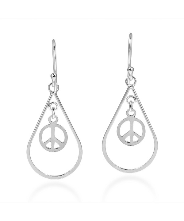 Spirit Teardrop Symbol Sterling Earrings