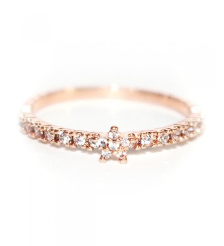 Dainty Delicate Flower Pave Band